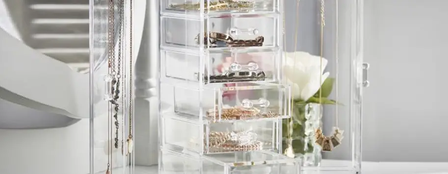 Vonhaus 4010077 Acrylic 6 Drawer Jewellery Organiser Instruction Manual