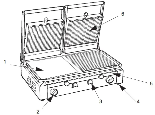 SIRMAN Elio 6Q Sandwich Toaster - Machine components 1
