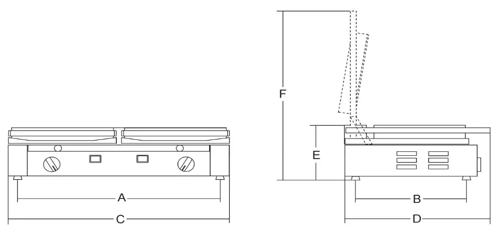 SIRMAN Elio 6Q Sandwich Toaster - TECHNICAL DATA 1