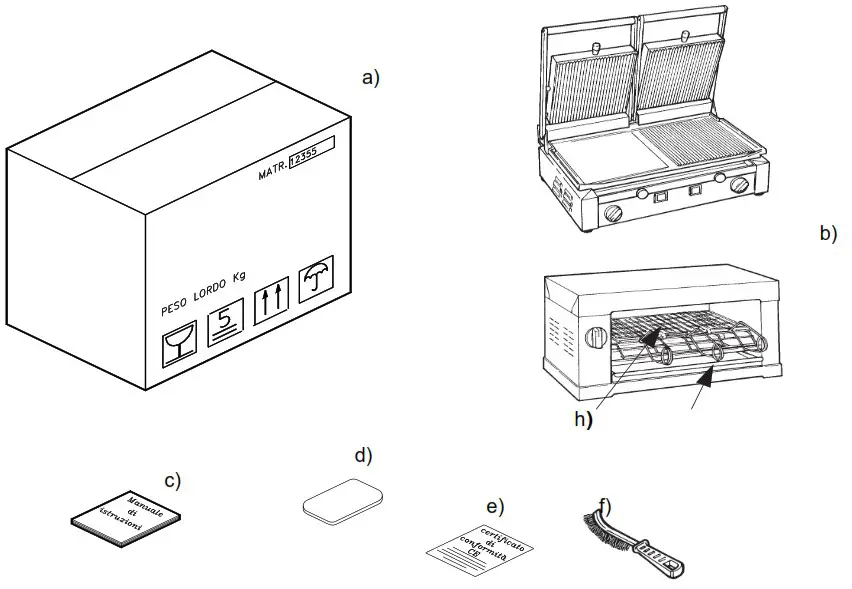SIRMAN Elio 6Q Sandwich Toaster - TECHNICAL DATA 3