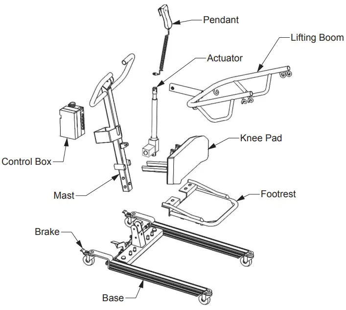 LUMEX LF2020 Sit-To-Stand Patient Lift-1