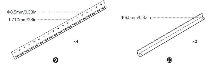 ECOFLOW 28 Inch Tilt Mount Bracket- (2)