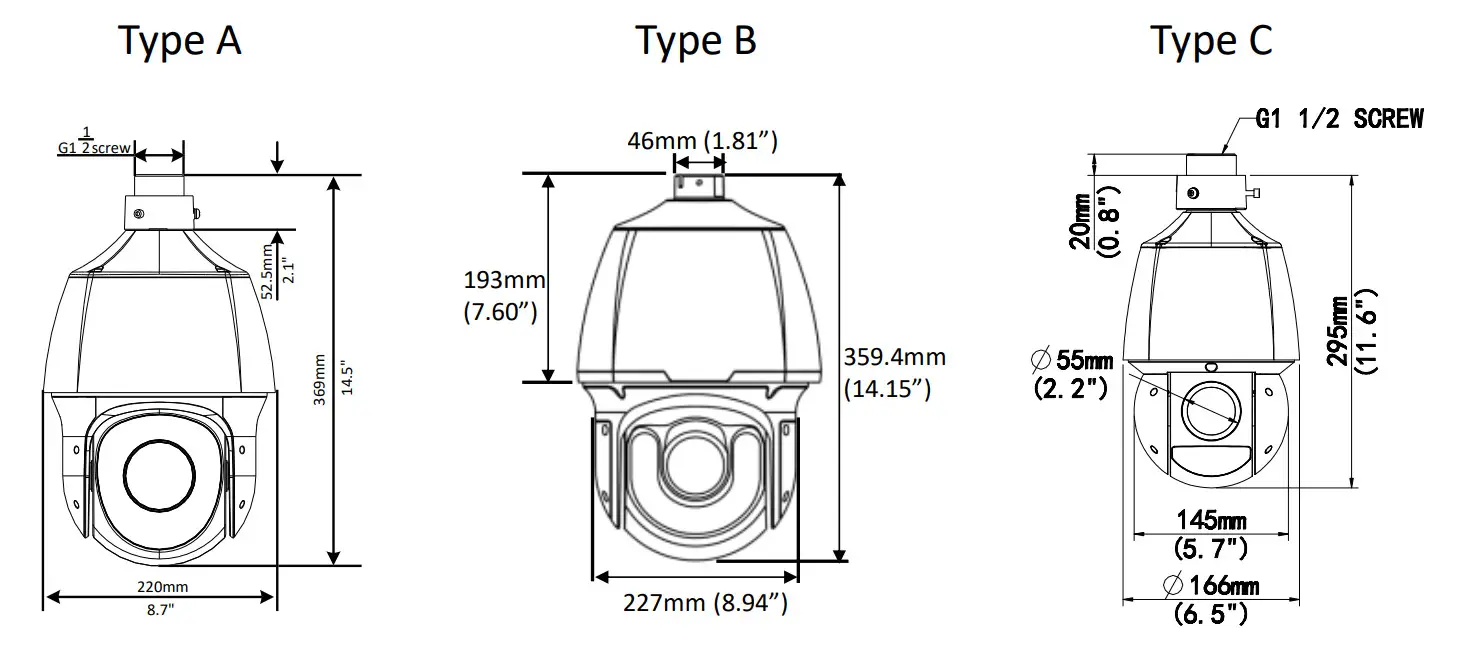 DIGITRONIC IPC-P4P4-X25 Outdoor Network PTZ Dome Cameras - Figure 6