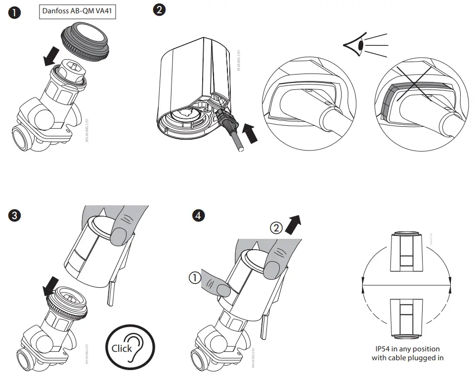 Danfoss ABNM A5 AB-QM 0-10V Proportional Thermal Actuator fig 5