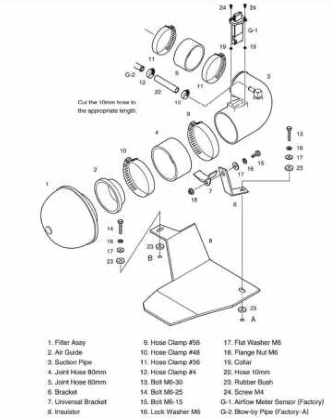 HKS 70020-AH010 Racing Suction Reloaded Intake Kit 06