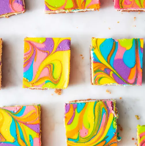 Rainbow Cheesecake Bars