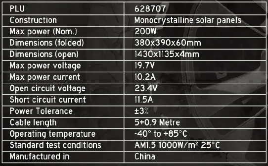 XTM-PLU628707-200W-Folding-Solar-Blanket-Owner's-Manual-fig-13