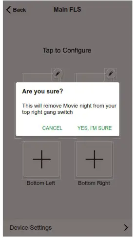 Schneider Electric S5x0531 Odace - Removing configured ActionMoment 1