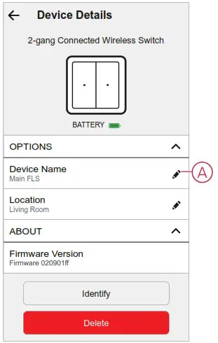 Schneider Electric S5x0531 Odace - Renaming the device 1