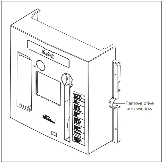 Remove drive
arm window