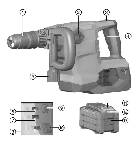 HILTI NURON TE 50022 Cordless Chipping Hammer - Figure 4
