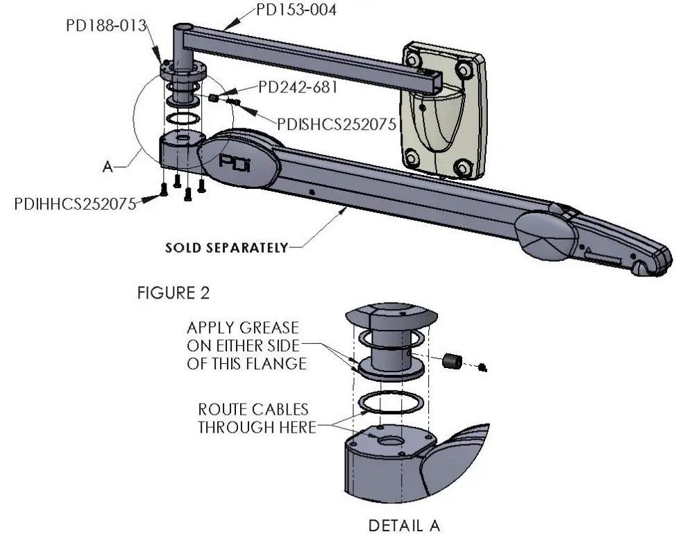 PDi-PD153-004-B-Ceiling-and-Desktop-Arm-Mounts-FIG-2