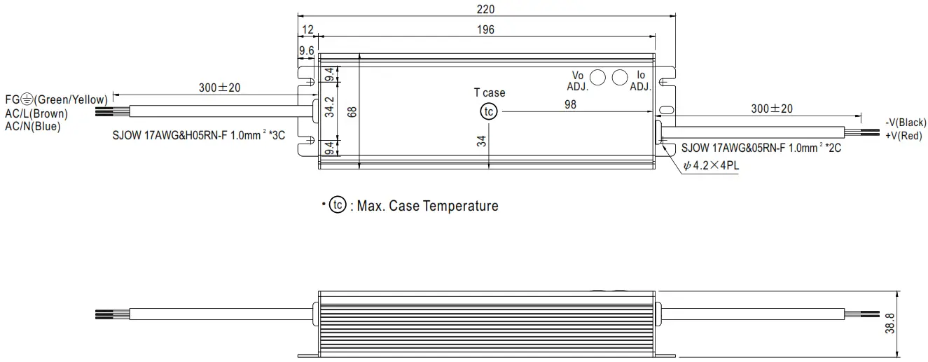 MEAN WELL HLG 100H 100W Constant Voltage + Constant Current LED Driver - Figure 12
