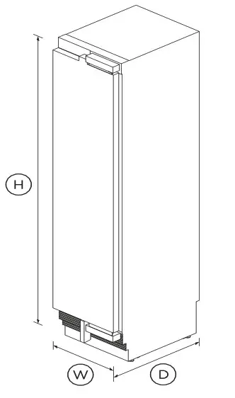 FISHER PAYKEL RS4621FRJK1 Integrated Column Freezer, 46cm, Ice - fig1