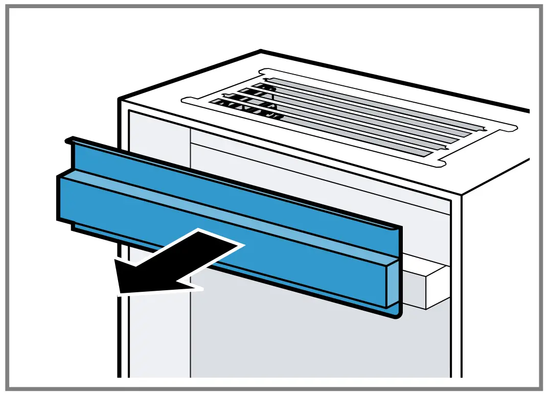 Removing the odour filter for the CleanAir circulating-air module