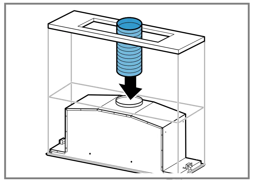 Establishing the exhaust air connection 