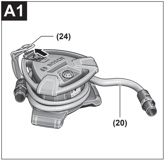 Connecting the air hose