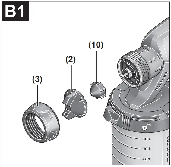 Changing the nozzle cap