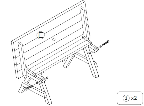 COSTWAY NP10426 Interchangeable Wood Picnic Table Bench 05