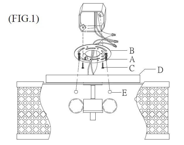 Signature Hardware 440705 Heartleaf 3 Light 16 Inch Wide Semi-Flush Drum Ceiling Fixture-FIG-5