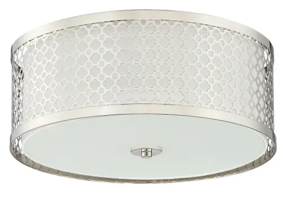 Signature Hardware 440705 Heartleaf 3 Light 16 Inch Wide Semi-Flush Drum Ceiling Fixture-PRODUCT
