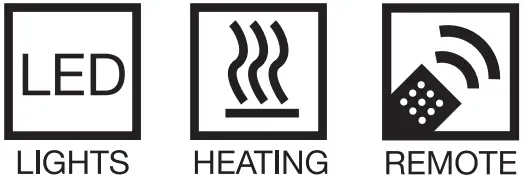 XARALYN Levico 70 3D LED Fireplace - icon 1