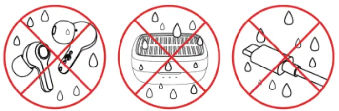 Choetech BH-T09 TWS Wireless Headphones - Attentions