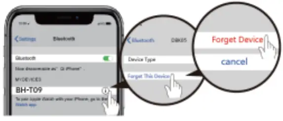 Choetech BH-T09 TWS Wireless Headphones - paired records