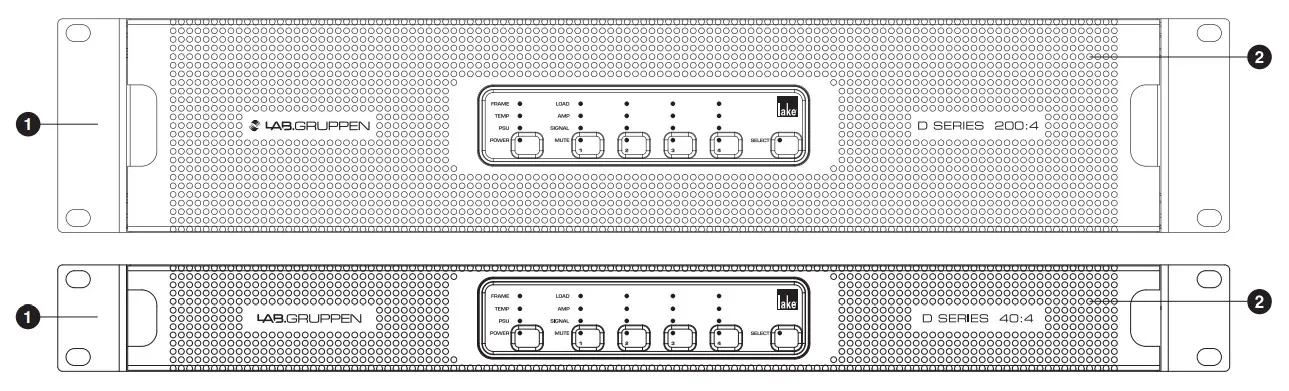 LAB GRUPPEN D 200 4L High-Power installation platform - Front panel