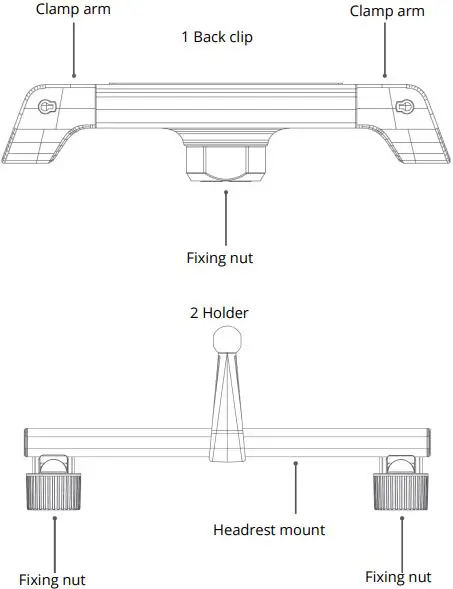 ACEFAST D8 Headrest Car Mount Holder-FIG2