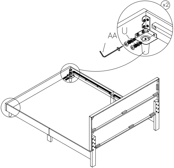 ASHLEY B089-481 Vintasso Queen Upholstered A12b