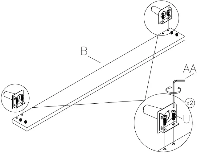 ASHLEY B089-481 Vintasso Queen Upholstered A6b