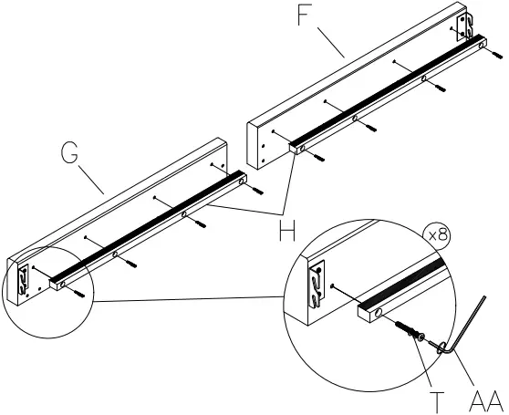 ASHLEY B089-481 Vintasso Queen Upholstered A8b