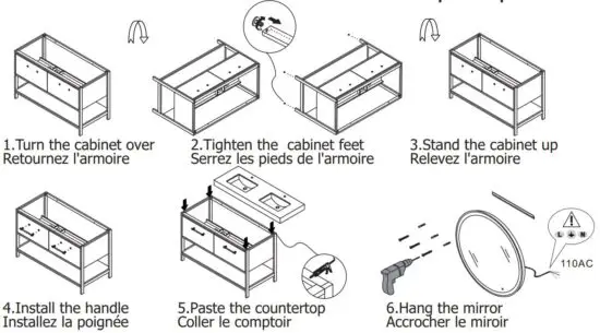 FIG 2 Main Cabinet Installation Instructions