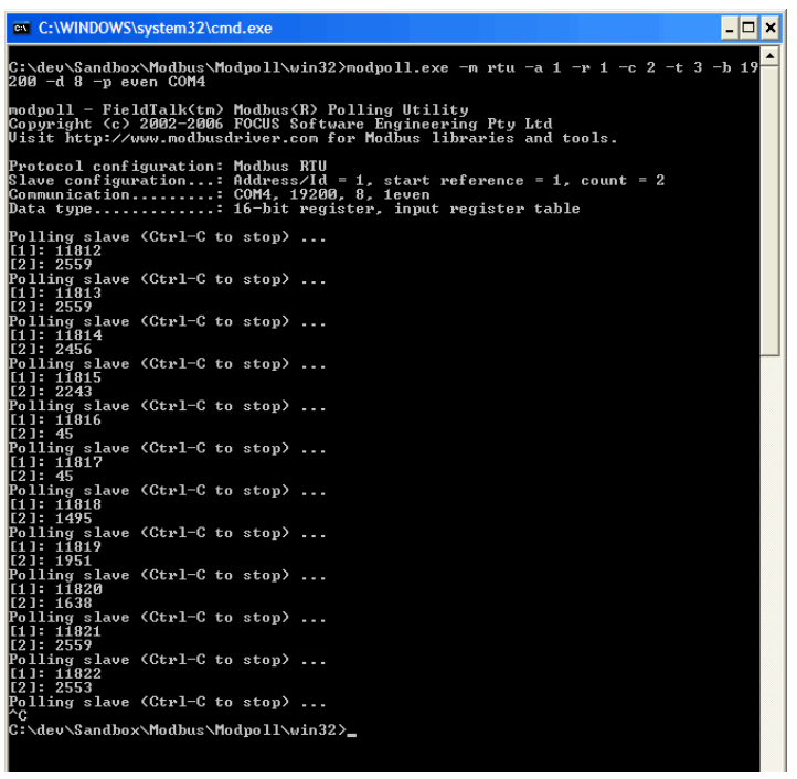 Microsemi SmartFusion Modbus Reference Design - Continuous Polling