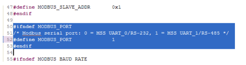 Microsemi SmartFusion Modbus Reference Design - Define MODBUS