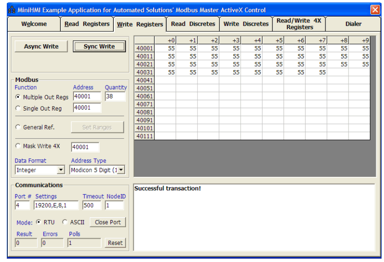 Microsemi SmartFusion Modbus Reference Design - OLED Registers