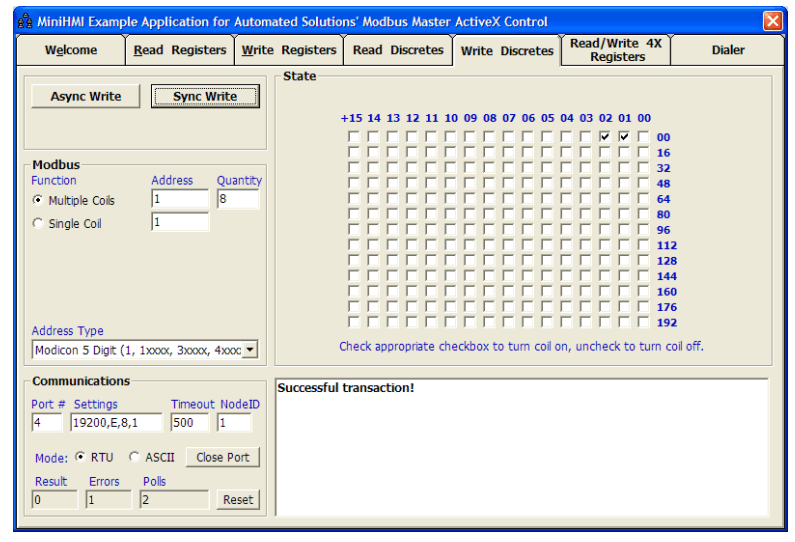 Microsemi SmartFusion Modbus Reference Design - Write Coils