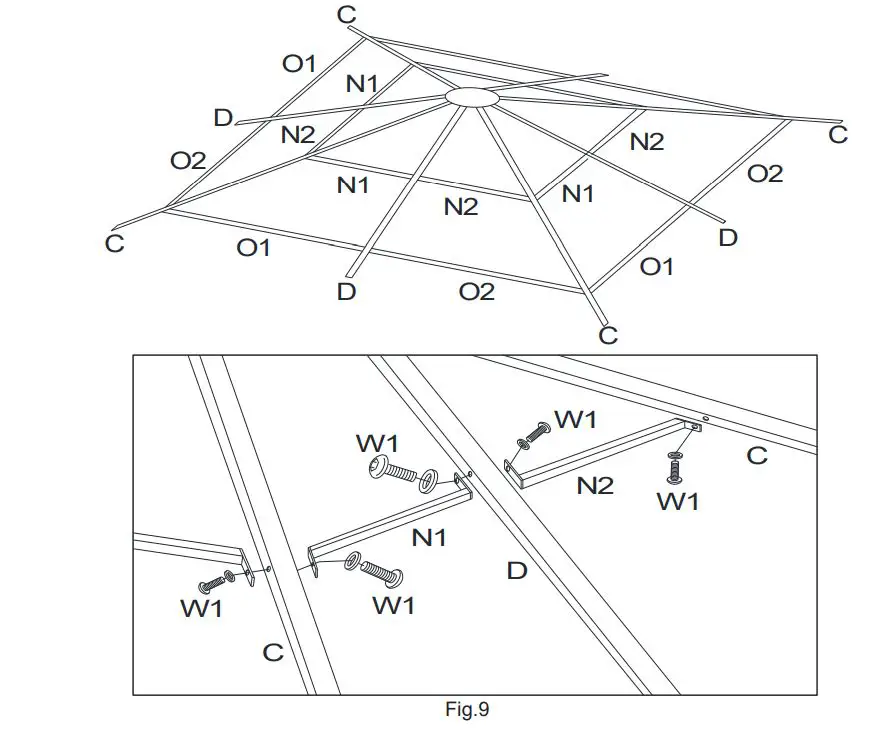 Gazebo Instruction Manual - Figure 9