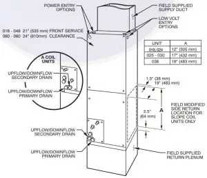 FIG 20 Upflow Installation