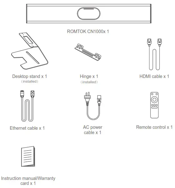 ROMTOK CN1000 Video Conferencing Bar -box