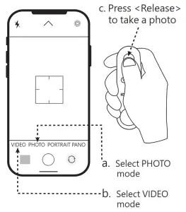 Canon 605007-BLK Bluetooth Camera Remote- press c