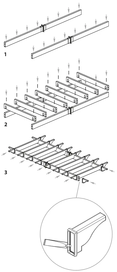 vita Fairfield Grande Arbor - Assemble the Arbor Top
