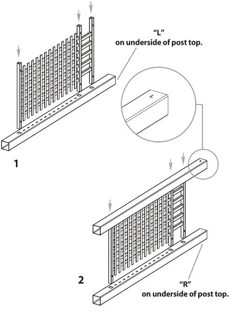 vita Fairfield Grande Arbor - Attach Side Panels to Posts
