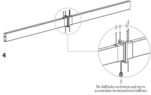 vita Fairfield Grande Arbor - Screw the coupler to the vinyl beams