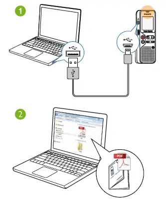 PHILIPS DVT1120 VoiceTracer FIG 2