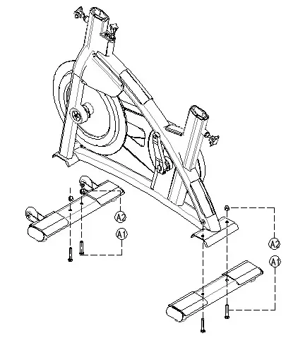 FRENCH FITNESS FF MIC4 Magnetic Indoor Commercial Cycle- ASSEMBLY STEPS