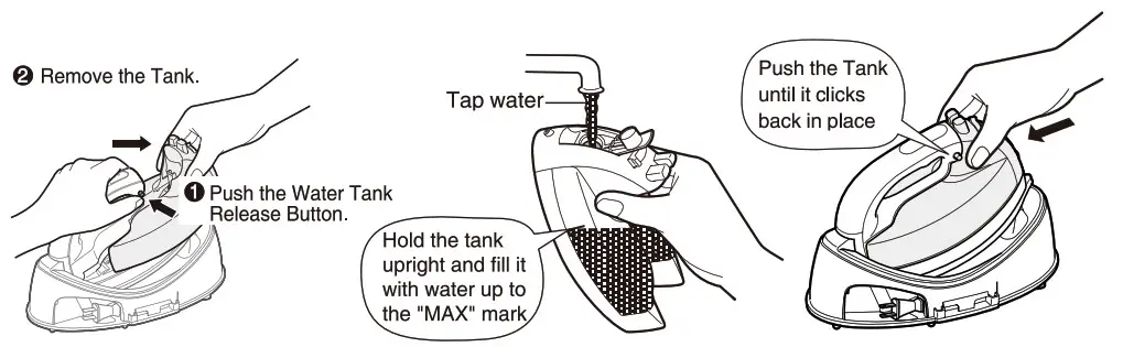 Panasonic NI QL1000 Cordless Steam Iron- Fill with Water