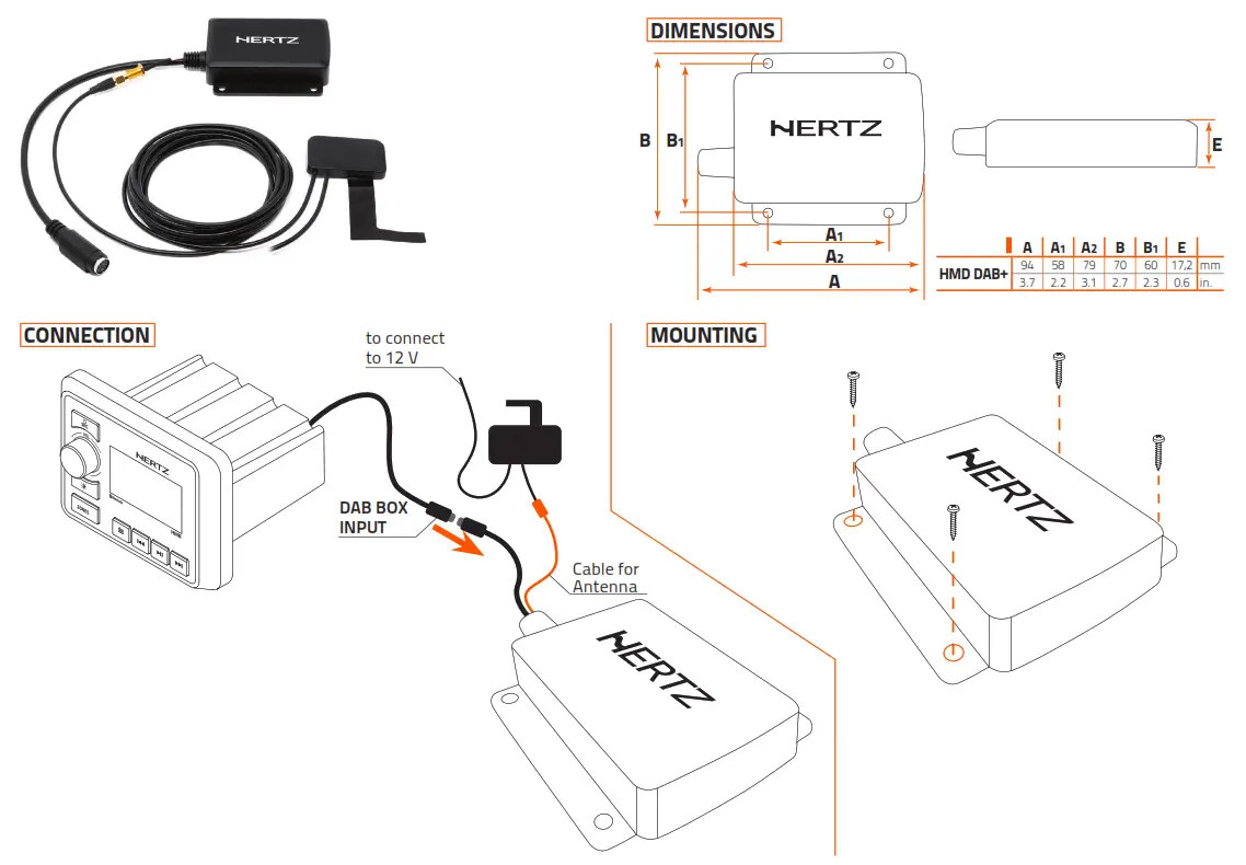 HERTZ Marine HMB DAB Module with with Digital radio - Fig1