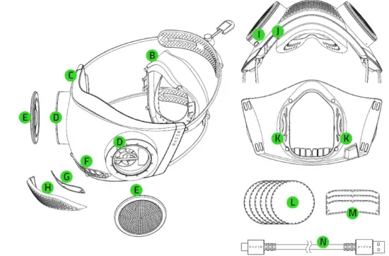 RAZER RC81-0387 Smart Mask fig 1